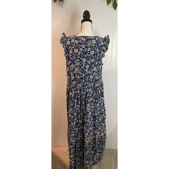 Lane Bryant Floral Print Maxi Dress With Pockets 16 100% Cotton Shell - Picture 4 of 15